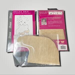 BRAZA BRA SELF ADHESIVE DISPOSABLE BRA 2 PACKAGES DD CUP BEIGE